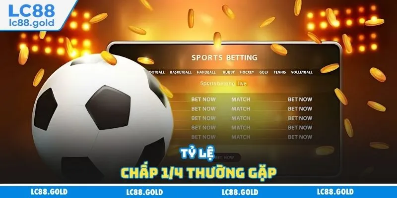 Tỷ lệ chấp 1/4 thường gặp